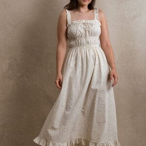 Neuflora Windsor Elegant Cream Summer Floral Maxi Dress